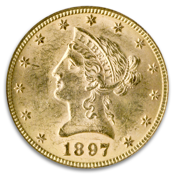 1897 $10 Liberty PCGS MS62 CAC 1897 $10 Liberty PCGS MS62 CAC