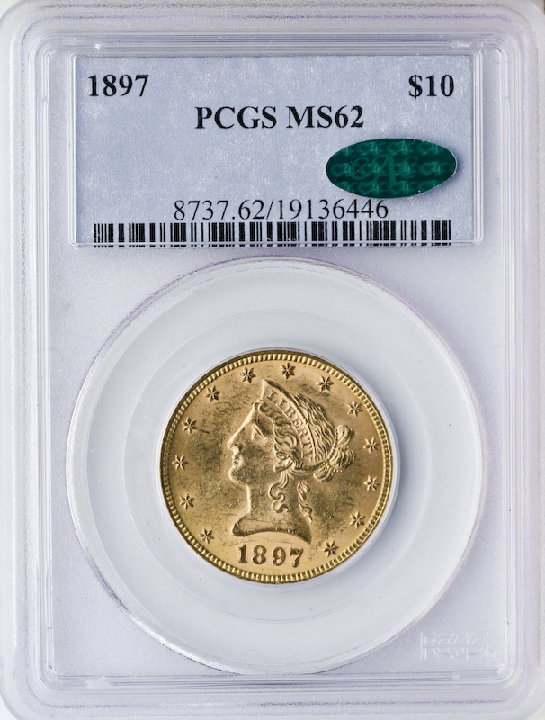 1897 $10 Liberty PCGS MS62 CAC