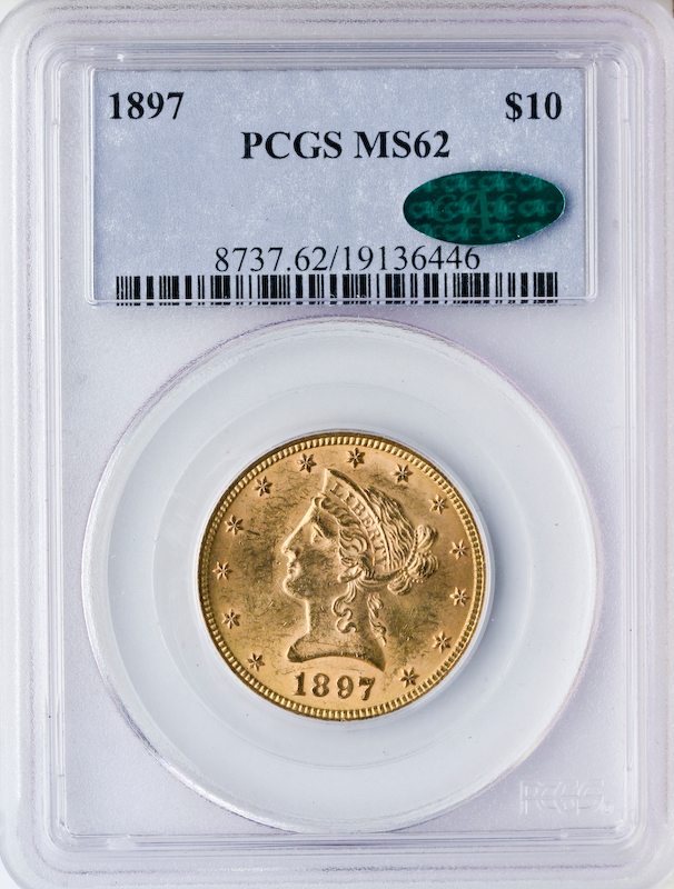 1897 $10 Liberty PCGS MS62 CAC 1897 $10 Liberty PCGS MS62 CAC