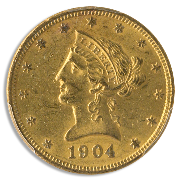 1904-O $10 Liberty PCGS MS62 CAC 1904-O $10 Liberty PCGS MS62 CAC