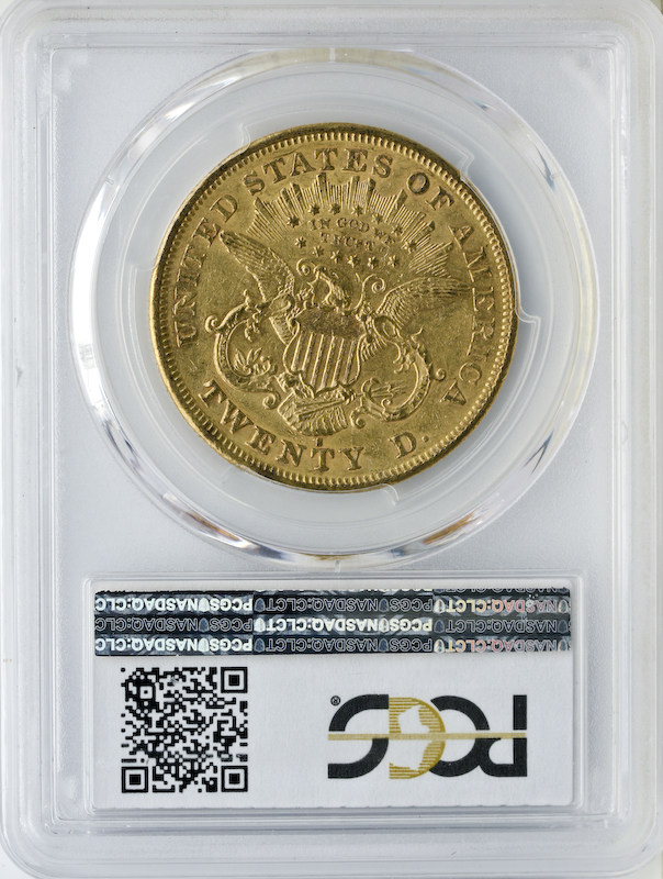 1876-S $20 Liberty PCGS AU53 CAC