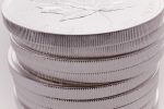 Close up of Silver Coins