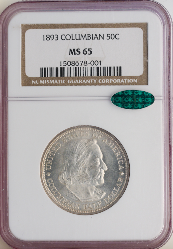 1893 Columbian Expo Half Dollar NGC MS65 1893 Columbian Expo Half Dollar NGC MS65