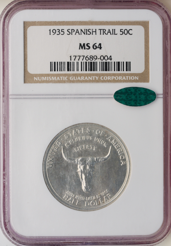 1935 Old Spanish Trail Centennial Half Dollar NGC MS64 1935 Old Spanish Trail Centennial Half Dollar NGC MS64