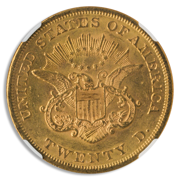 1865 $20 Liberty NGC AU58 CAC 1865 $20 Liberty NGC AU58 CAC