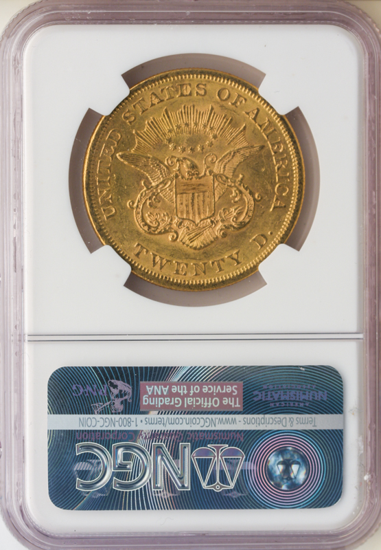 1865 $20 Liberty NGC AU58 CAC 1865 $20 Liberty NGC AU58 CAC