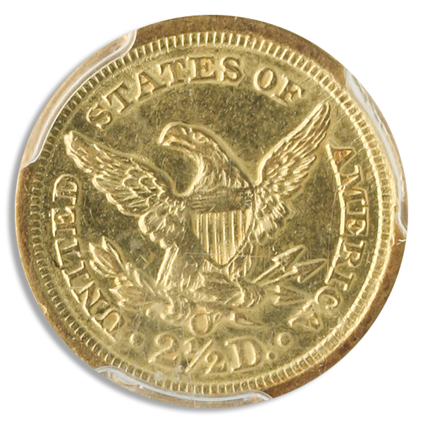 1846-O $2.50 Liberty PCGS AU58 CAC 1846-O $2.50 Liberty PCGS AU58 CAC