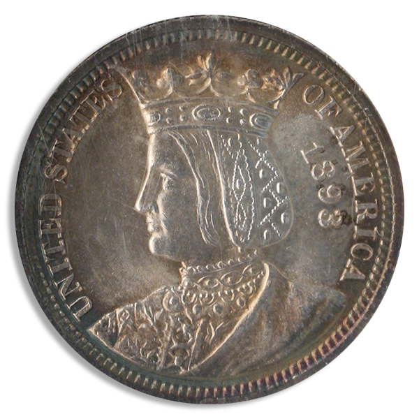 1893 Isabella Quarter NGC MS64