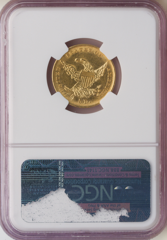 1834 $5 Classic Plain 4 NGC MS61 CAC 1834 $5 Classic Plain 4 NGC MS61 CAC