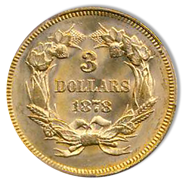 1878 $3 PCGS MS65 CAC 1878 $3 PCGS MS65 CAC