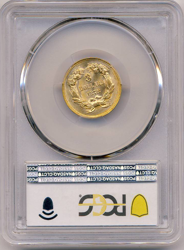 1878 $3 PCGS MS65 CAC 1878 $3 PCGS MS65 CAC