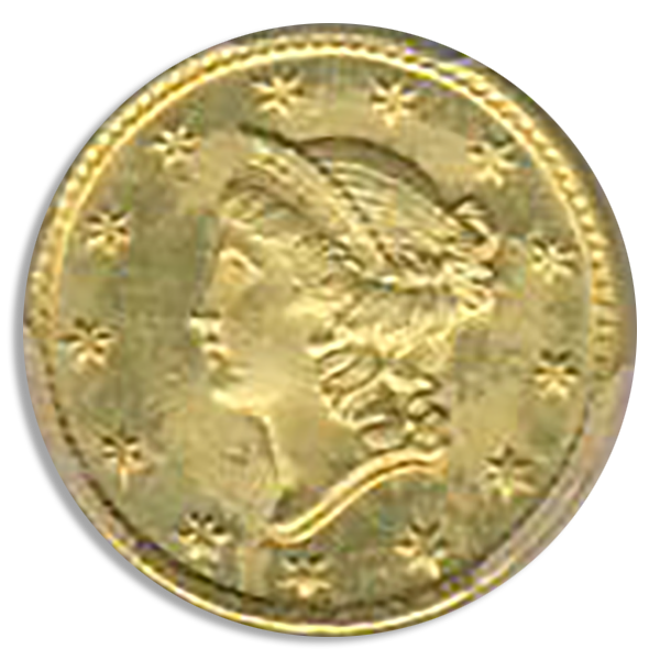 1852-C $1 Gold PCGS MS64 1852-C $1 Gold PCGS MS64