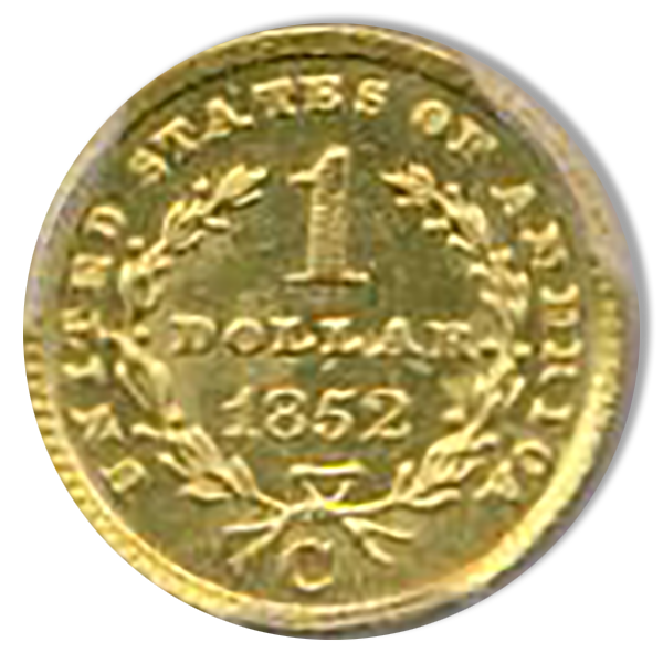 1852-C $1 Gold PCGS MS64 1852-C $1 Gold PCGS MS64