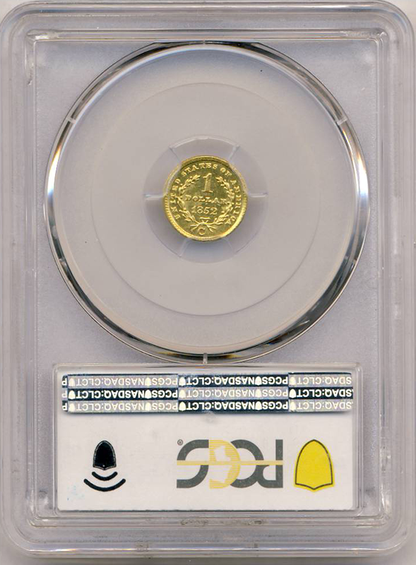 1852-C $1 Gold PCGS MS64 1852-C $1 Gold PCGS MS64
