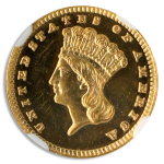 1885 Gold $1 NGC PF64 Cameo