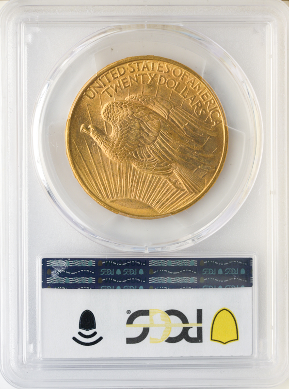 1908-D $20 Saint Gaudens No Motto PCGS MS63