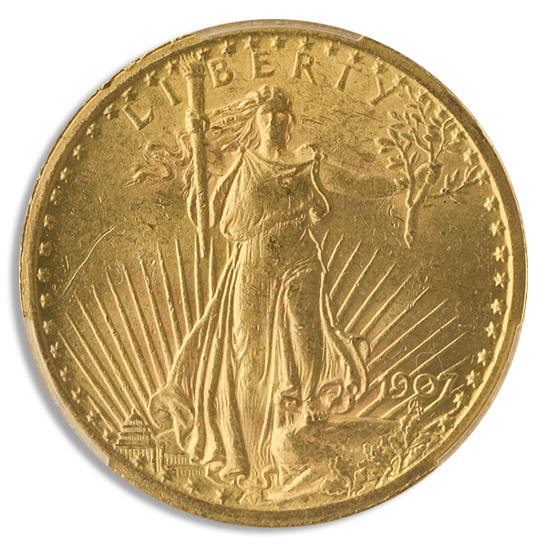 1907 $20 Saint Gaudens PCGS MS62