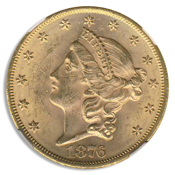 1876 $20 Liberty NGC MS62 CAC 1876 $20 Liberty NGC MS62 CAC