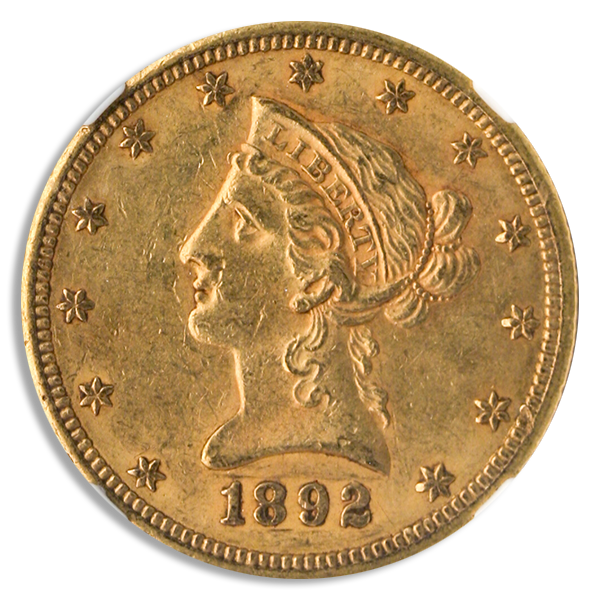 1892-CC $10 Liberty NGC AU58 CAC
