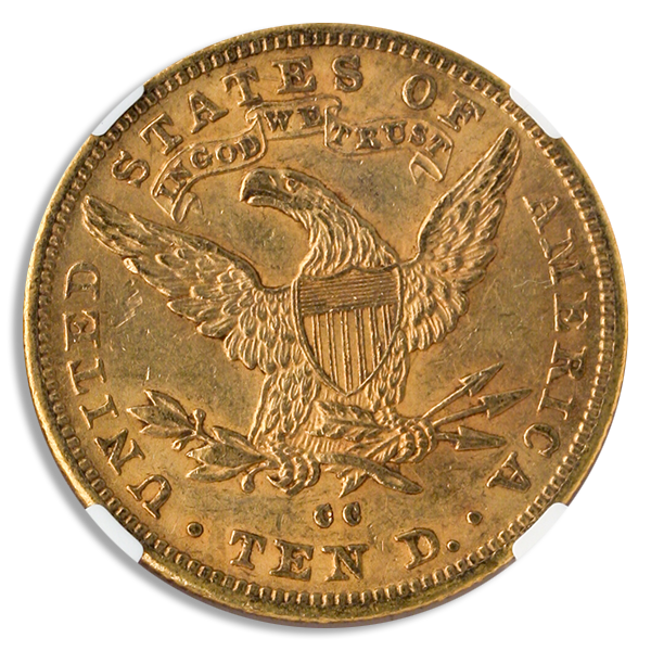 1892-CC $10 Liberty NGC AU58 CAC