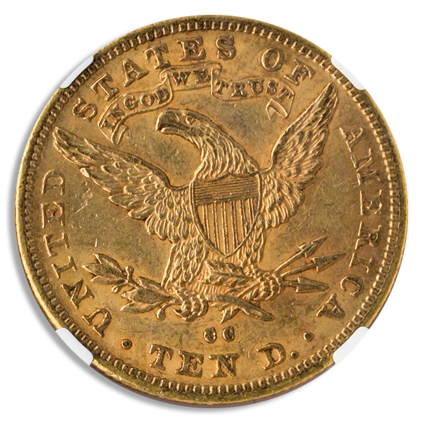 1892-CC $10 Liberty NGC AU58 CAC 1892-CC $10 Liberty NGC AU58 CAC