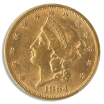 1864-S $20 Liberty PCGS MS61