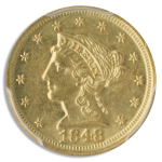 1848-D $2.50 Liberty PCGS MS60