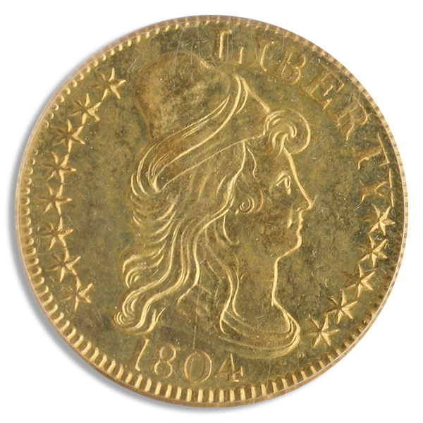1804 Draped Bust $5 Small 8 PCGS MS62 CAC