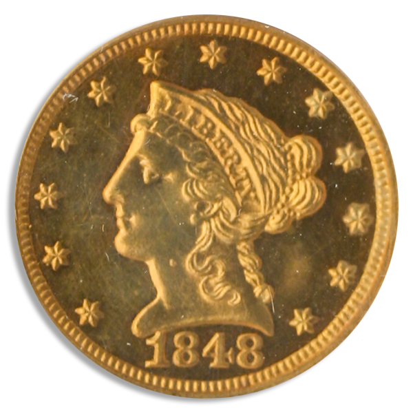 1848 $2.50 Liberty PCGS PR62 CAC