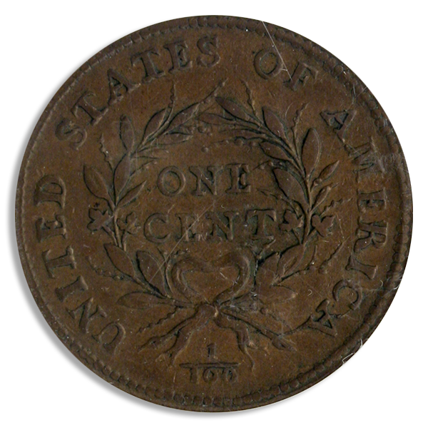 1793 Wreath Cent Vine and Bars Edge PCGS XF40 CAC 1793 Wreath Cent Vine and Bars Edge PCGS XF40 CAC