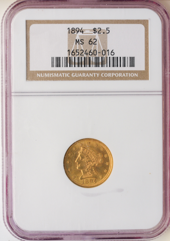 1894 $2.50 Liberty NGC MS62 1894 $2.50 Liberty NGC MS62