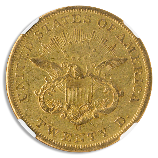 1850-O $20 Liberty NGC AU53 CAC