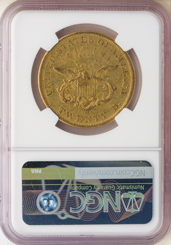 1850-O $20 Liberty NGC AU53 CAC