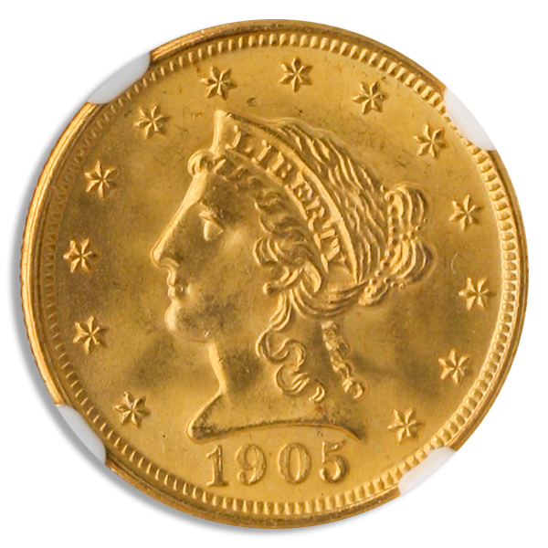 1905 $2 1/2 Liberty NGC MS67