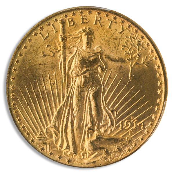 1914-S $20 Saint Gaudens PCGS MS64