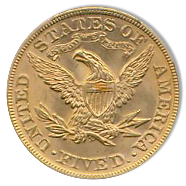 1890 $5 Liberty PCGS MS65 CAC 1890 $5 Liberty PCGS MS65 CAC