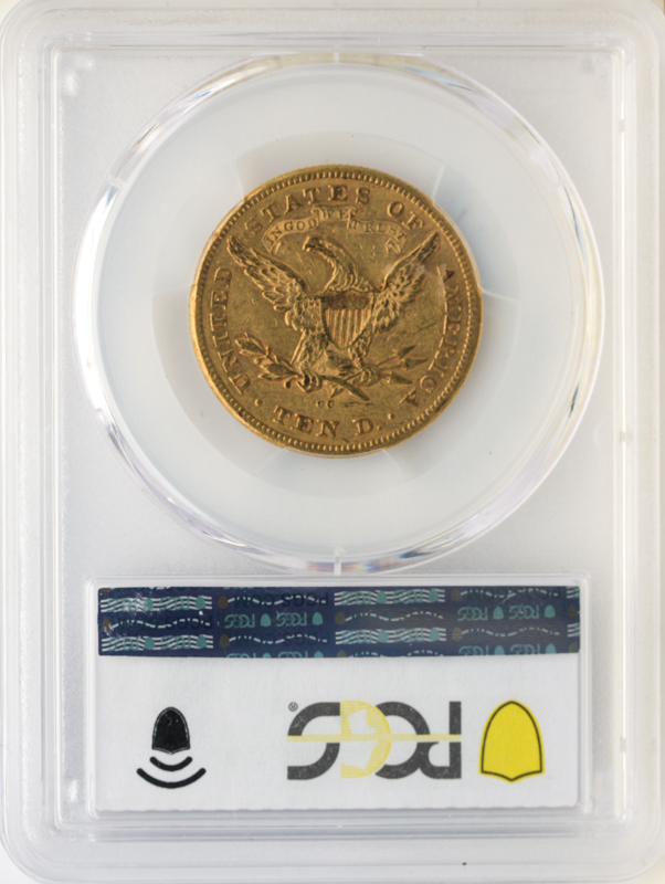 1874-CC $10 Liberty PCGS AU50 CAC