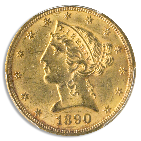 1890-CC $5 Liberty PCGS MS61 CAC 1890-CC $5 Liberty PCGS MS61 CAC