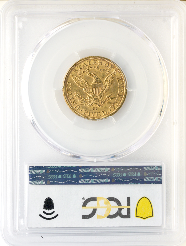 1890-CC $5 Liberty PCGS MS61 CAC 1890-CC $5 Liberty PCGS MS61 CAC