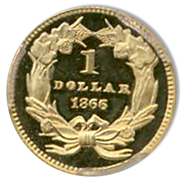 1866 $1 Indian Princess Type 3 PCGS PR66 Deep Cameo CAC 1866 $1 Indian Princess Type 3 PCGS PR66 Deep Cameo CAC