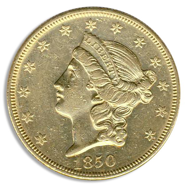 1850-O $20 Liberty S.S. Republic NGC AU55 1850-O $20 Liberty S.S. Republic NGC AU55