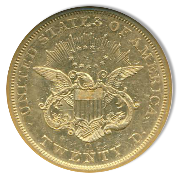 1850-O $20 Liberty S.S. Republic NGC AU55 1850-O $20 Liberty S.S. Republic NGC AU55