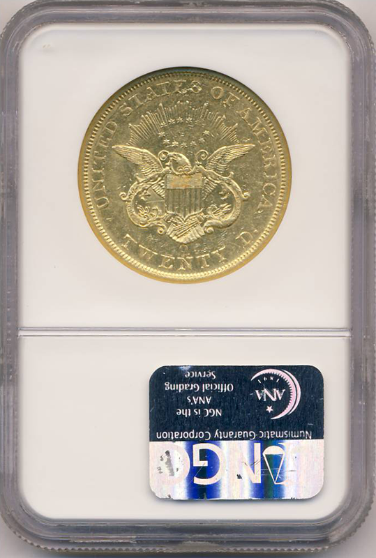 1850-O $20 Liberty S.S. Republic NGC AU55 1850-O $20 Liberty S.S. Republic NGC AU55