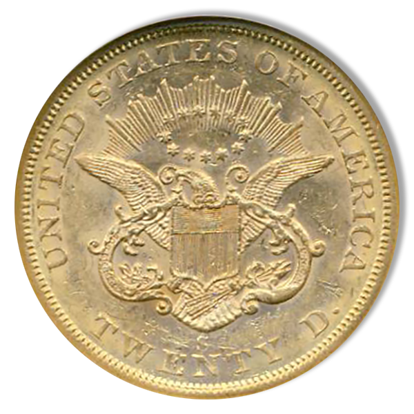 1855-S $20 Liberty S.S. Republic NGC AU55 1855-S $20 Liberty S.S. Republic NGC AU55