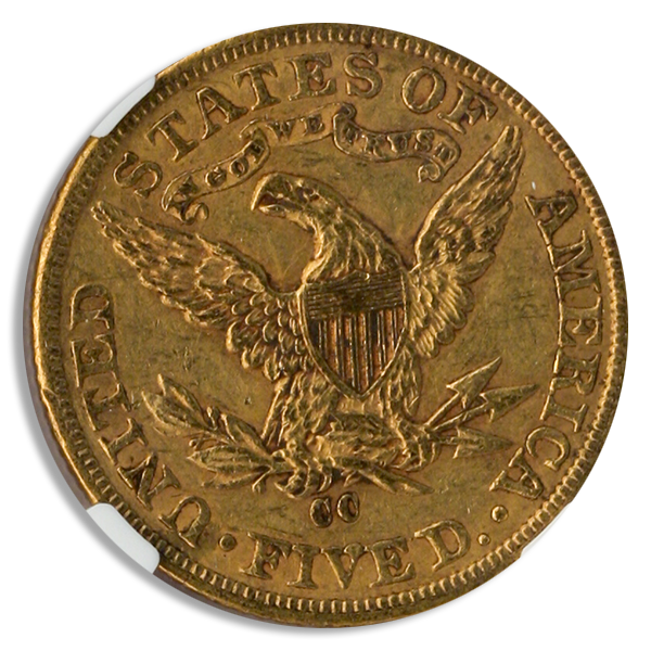 1893-C $5 Liberty NGC AU55 CAC 1893-C $5 Liberty NGC AU55 CAC