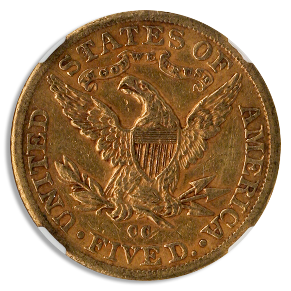 1891-CC $5 Liberty NGC AU53 CAC