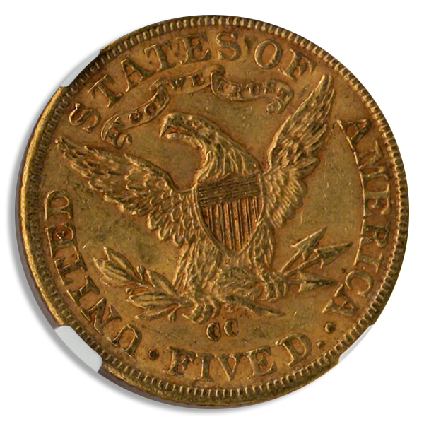 1893-CC $5 Liberty NGC AU58 1893-CC $5 Liberty NGC AU58