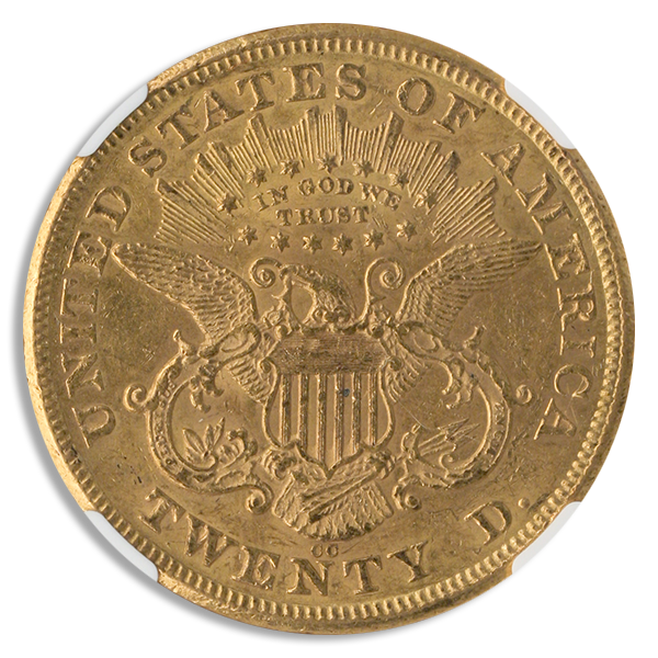 1875-CC $20 Liberty NGC AU55 CAC 1875-CC $20 Liberty NGC AU55 CAC
