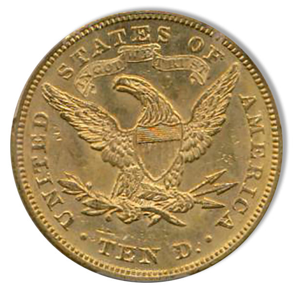 1874 $10 Liberty PCGS MS62 CAC