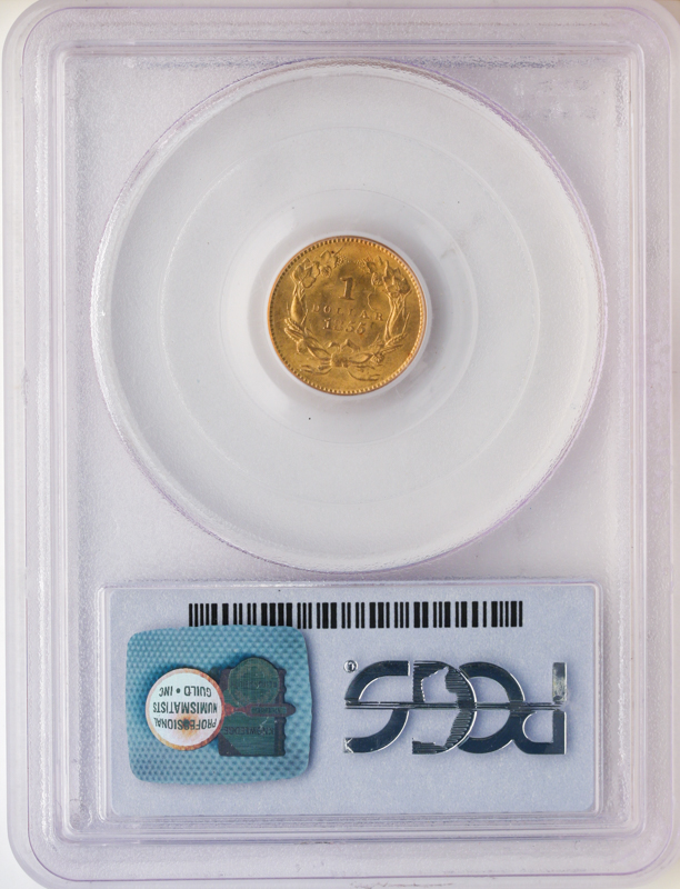 1855 $1 Gold Type 2 PCGS MS64 CAC 1855 $1 Gold Type 2 PCGS MS64 CAC
